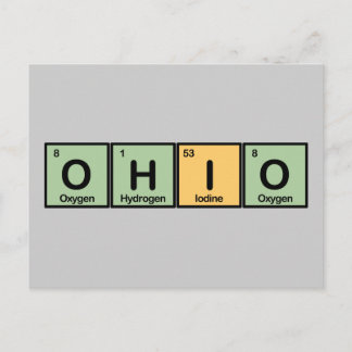 Cartão Postal Ohio feito de Elementos