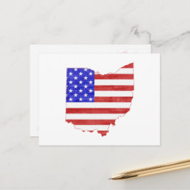 Cartão Postal Ohio modelou a bandeira Patriótica Americana Bucke