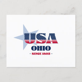 Cartão Postal Ohio no Red, White e Blue Postcard