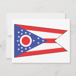 Cartão Postal Ohio State Flag Buckeye State Unique Pennant Blue