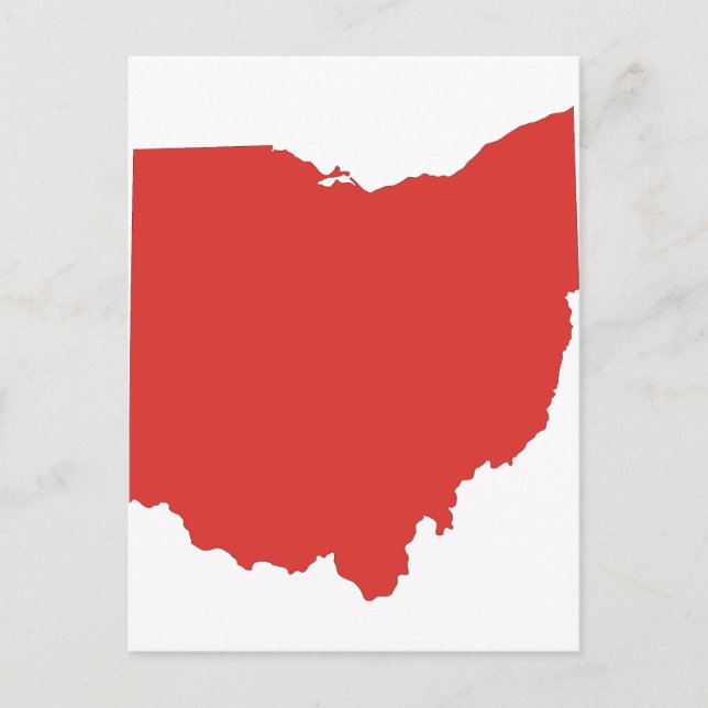 Cartão Postal Ohio - um Estado VERMELHO (Frente)