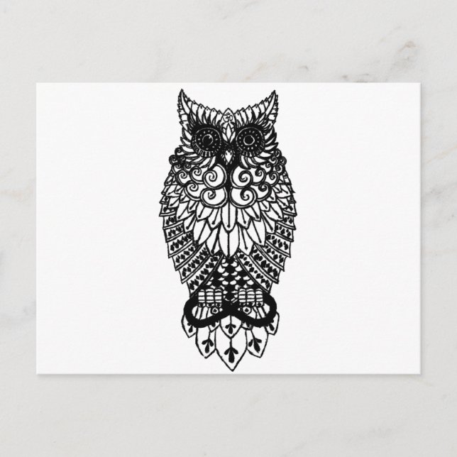 Cartão Postal Ohm Owl (Frente)