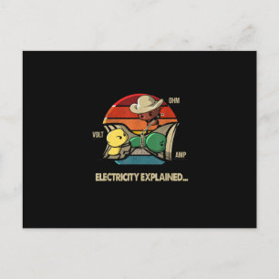 Cartão Postal Ohm Volt Amp Electricidade Explicada Eletricista