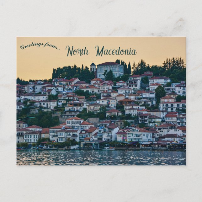 Cartão Postal Ohrid Macedônia do Norte (Frente)