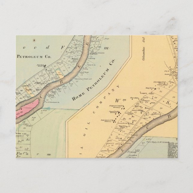 Cartão Postal Oil Creek Crawford County e Venango County Pa (Frente)