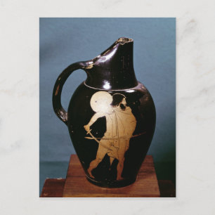 Cartão Postal Oinochoe-da-velha-vermelha