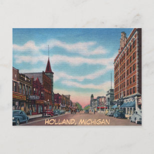 Cartão Postal Oito Ruas, Holland Michigan