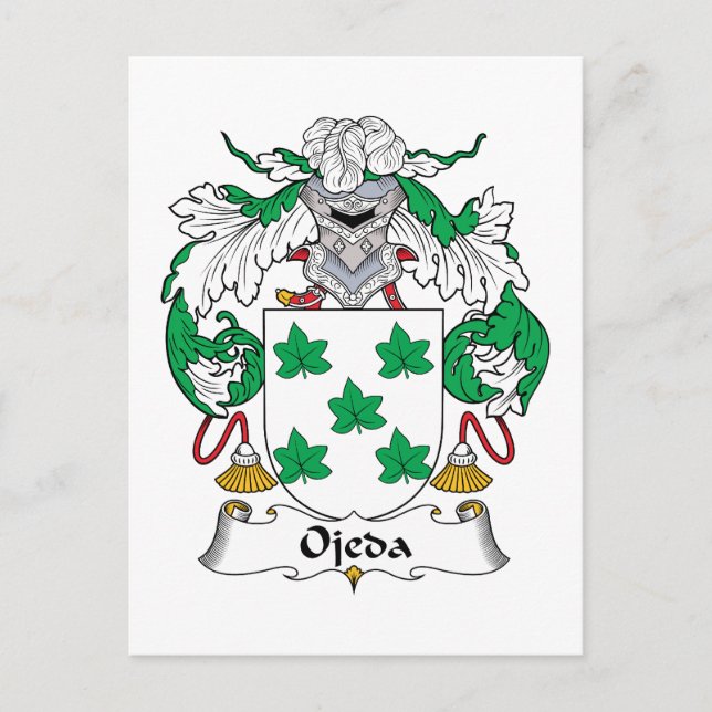 Cartão Postal Ojeda Family Crest (Frente)