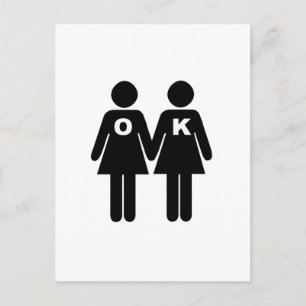 Cartão Postal OK PARA SER GAY (lésbica)