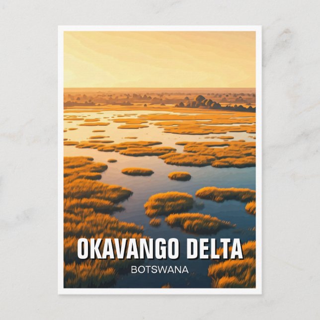 Cartão Postal Okavango Delta Botswana (Frente)