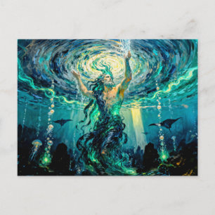 Cartão Postal Okeanos Titã Primordial do Oceano da Grécia M