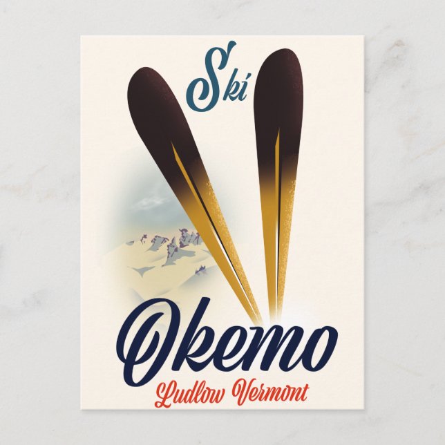 Cartão Postal Okemo Ludlow Vermont poster (Frente)