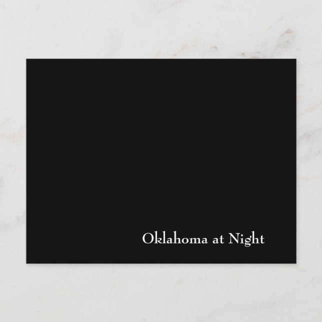 Cartão Postal Oklahoma à Noite (Frente)