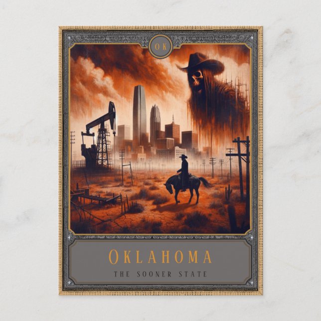 Cartão Postal Oklahoma | Cartão-postal de arte gótica (Frente)