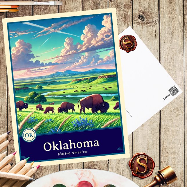 Cartão Postal Oklahoma | Cartão-postal Sombreado do Cel do Estil (Criador carregado)
