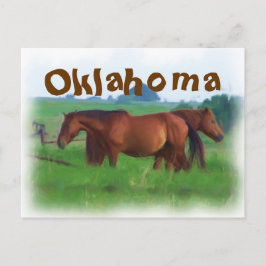 Cartão Postal Oklahoma Cavalos 2