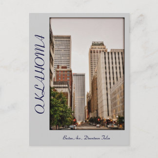 Cartão Postal Oklahoma, Centro Tulsa, Boston Ave,