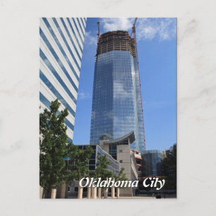 Cartão Postal Oklahoma City, Devon Tower Construction Postcard