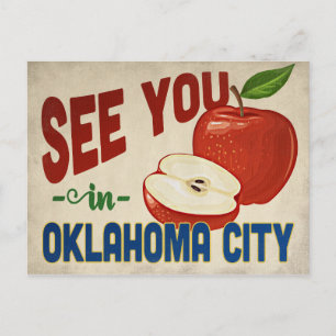 Cartão Postal Oklahoma City Oklahoma Apple - Viagens vintage