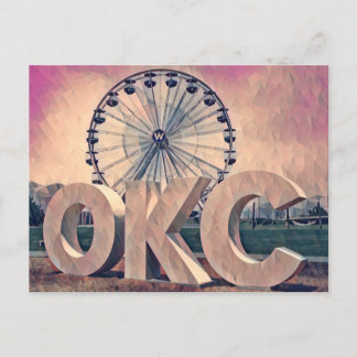 Cartão Postal Oklahoma City Wheeler District Art