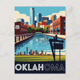 Cartão Postal Oklahoma EUA Rota 66 Estrada Americana Viagem 🛣