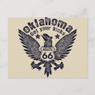 Cartão Postal Oklahoma Get Your Kicks Route 66