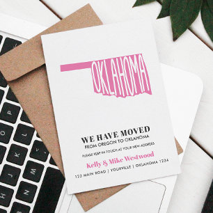 Cartão Postal OKLAHOMA Mudamos o novo endereço para o novo lar