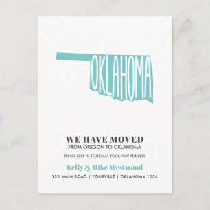 Cartão Postal OKLAHOMA Mudamos o novo endereço para o novo lar