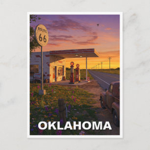 Cartão Postal Oklahoma Route 66 Gas Station Viagem