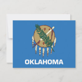 Cartão Postal Oklahoma State Flag Osage Shield Peace Pipe