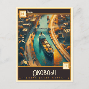 Cartão Postal Okoboji, Iowa   Vintage