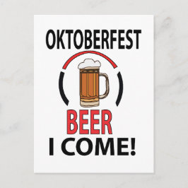 Cartão Postal Oktoberfest Beer Bebendo Funny Oktoberfest