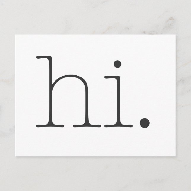 Cartão Postal Olá. (Frente)