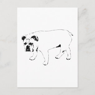 Cartão Postal Olá Amigo, Postagem Bulldog