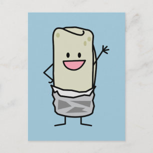 Cartão Postal Olá Burrito Feliz