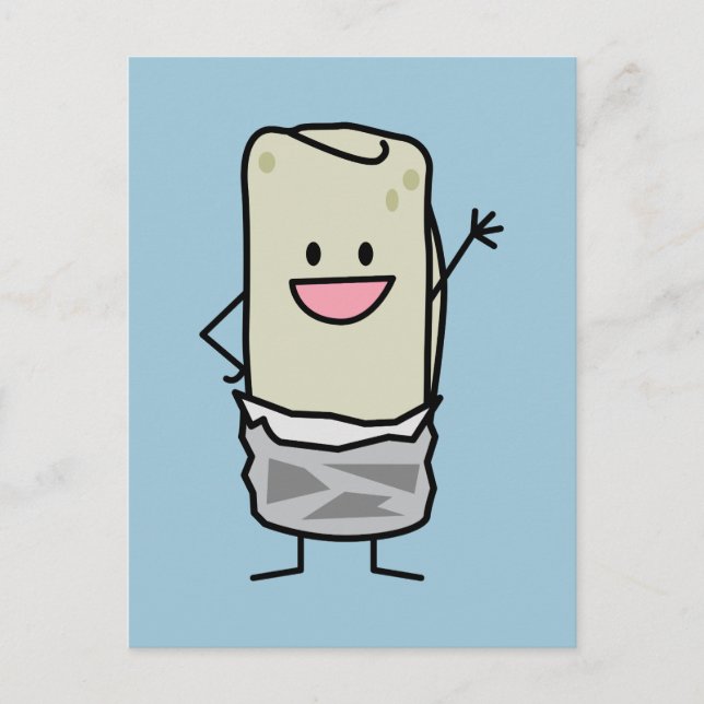 Cartão Postal Olá Burrito Feliz (Frente)