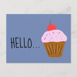 Cartão Postal Olá cupcake