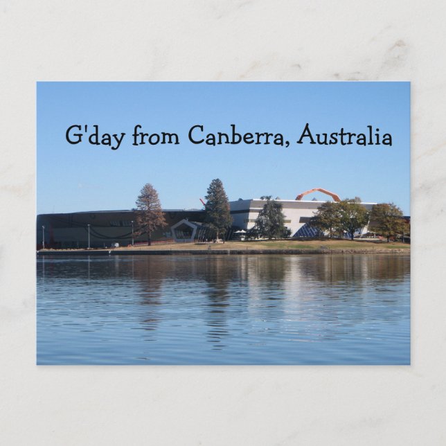 Cartão Postal Olá de Canberra, Austrália (Frente)