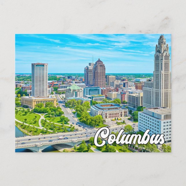 Cartão Postal Olá De Columbus, Ohio, Estados Unidos (Frente)