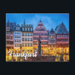 Cartão Postal Olá De Frankfurt, Alemanha<br><div class="desc">Este cartão postal único apresenta uma fotografia da histórica cidade de Frankfurt,  na Alemanha. Este cartão-postal seria uma excelente saudação para amigos,  familiares e colegas de trabalho.</div>