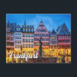 Cartão Postal Olá De Frankfurt, Alemanha<br><div class="desc">Este cartão postal único apresenta uma fotografia da histórica cidade de Frankfurt,  na Alemanha. Este cartão-postal seria uma excelente saudação para amigos,  familiares e colegas de trabalho.</div>
