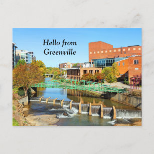 Cartão Postal Olá de Greenville, Rio da Carolina do Sul