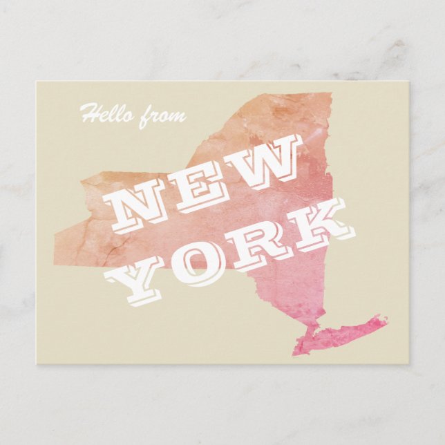 Cartão Postal Olá de NEW YORK (Frente)