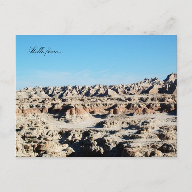 Cartão Postal Olá de... Parque Nacional Badlands (Frente)