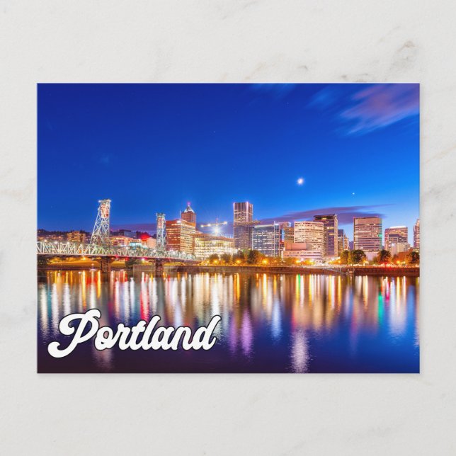Cartão Postal Olá de Portland, Oregon, EUA (Frente)