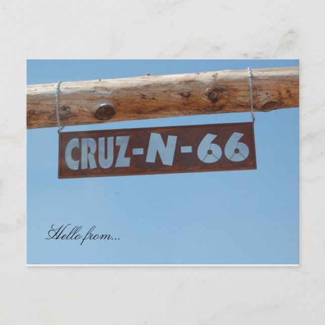 Cartão Postal Olá de... Rt. 66 (Frente)