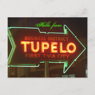 Cartão Postal Olá de Tupelo!