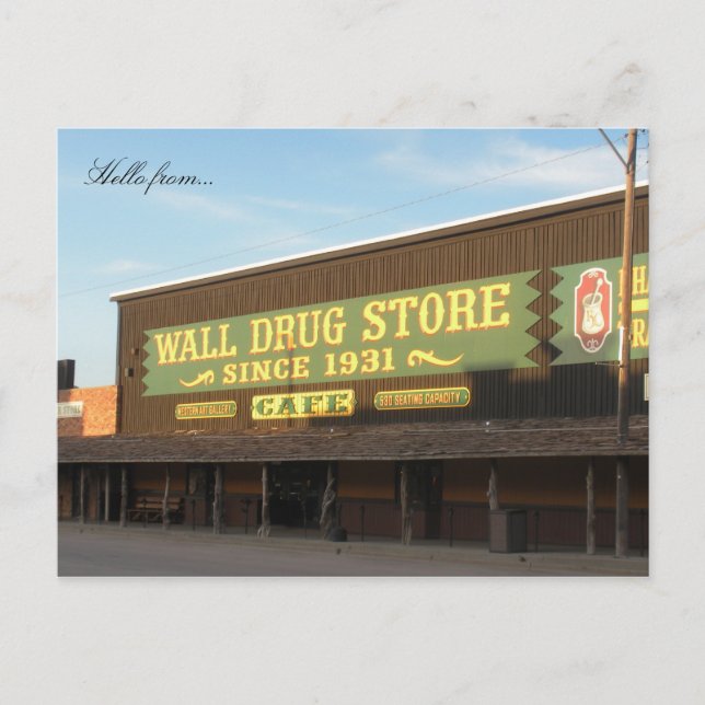 Cartão Postal Olá de... Wall Drug (Frente)