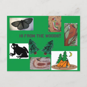 Cartão Postal Olá do campo de floresta