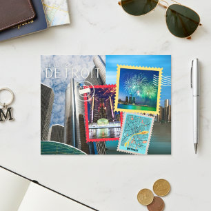 Cartão Postal Olá Do Cartão-Postal De Detroit